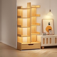 ตู้หนังสือรูปคอตตอนหลายชั้น ตู้หนังสือขนาดเล็กสำหรับห้องนอน ตู้หนังสือแบบตั้งสำหรับห้องนั่งเล่น ตู้ห