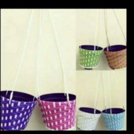 Synthetic rattan woven Pot D25
