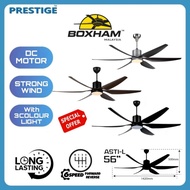 BOXHAM 56" ASTI-L FU-002 DC MOTOR CEILING FAN WITH LIGHT/DC MOTOR KIPAS CEILING