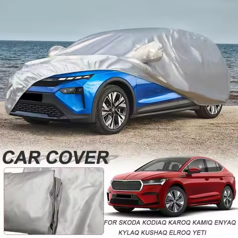 Car Cover For SKODA ELROQ,ENYAQ,KAMIQ,KAROQ,KODIAQ,KUSHAQ,KYLAQ,YETI dustproof, uv resistant, and wa