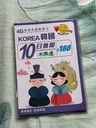 韓國10日無限數據SIM卡 (Happy Telecom)