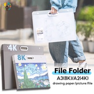 A2/A3 Portable Drawing Bag With Handle Sketch Paper File Bag Artwork Drawing Paper Storage For Kids