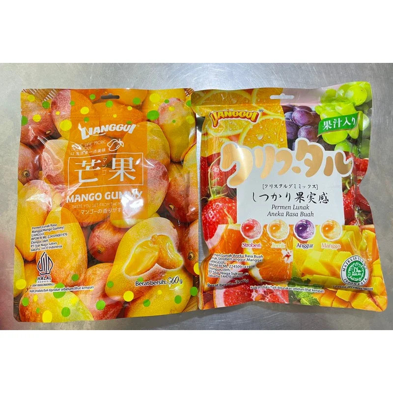 LIANGGUI Fruit Gummy /Permen Lunak Aneka Rasa Buah 108g & 360g /Mango Gummies 360gr