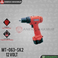 MAKTEC Mesin Bor Obeng Baterai MT 063 Driver Drill Cordless 12V