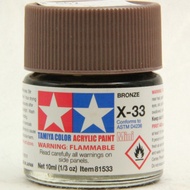 TAMIYA 81533 Model Consumables Water-Based Paint X-33 Bright Bronze 10ml Ten Thousand Years East Chi