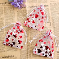 🔥Love Organza Bags with Drawstring Jewelry Pouches Wedding Party Christmas Favor Gift Bags