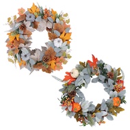 Simulation Maple Leaf Pumpkin Garland Harvest Festival Halloween Berry Maple Leaf Indoor Wall Hangin