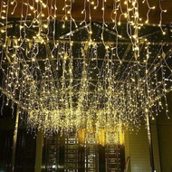 Flashing lights hanging curtains 6M long, decorate homes, cafes, Christmas, holidays CNY.