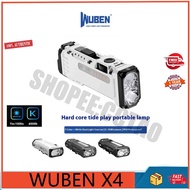 Wuben X4 Strong flashlight with infinite dimming, long endurance outdoor lighting, RGB color light, 