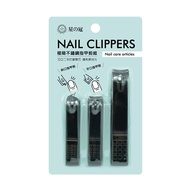 Star Crown Minimalist Stainless Steel Nail Clipper Set 3 Pieces [Jama] Flat Diagonal