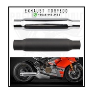 (✨READY STOCK✨) EXHAUST TORPEDO 12" RETRO MOTORCYLE EXHAUST PIPE MUFFLER SILENCER BOBBER CHOPPER CAF