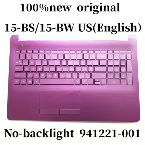 100%NEW US english For HP 15-BS 15-BW Laptop Keyboard Palmrest Upper TOP Cover NO-backlight 941221-0