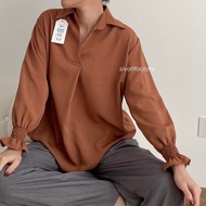 Sivali Aster Top - Korean Blouse Shirt - Women's Long Sleeve Top