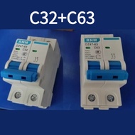 เซอร์กิตเบรกเกอร์ CHINT เบรกเกอร์ AC Cuve C ลูกเซอร์กิต ลูกย่อย รุ่น NXB-63 6kA Model C 2P 32A/63A แ