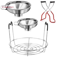 4 Pieces Canning Kit, 1PC Canning Rack+ 1PC Canning Jar Lifter Tong+ 2PC Canning Funnels, Canning Su