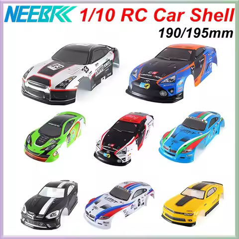 NEEBRC 1/10 RC Car Shell Painted Body 190/195mm Width PVC Cover for 1:10 RC Racing Drift Touring Car