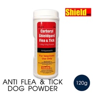 SHIELDGARD CARBARYL Flea & Tick Antiparasitic Dog Powder 120 G