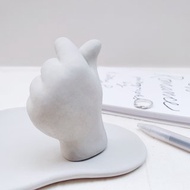 【送好禮】小手 比愛心 水泥擴香石 戒指座 交換禮物