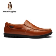 Hush Puppies_รองเท้าผู้ชาย รุ่น HARRISON HP 8HCFB0111N - สีฟ้า รองเท้าหนังแท้ รองเท้าลำลอง รองเท้าแบบสวม-BROWN