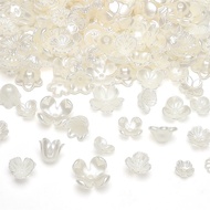 30-50pcs/bag ABS Acrylic Pearl Flower Beads For DIY Jewelry Necklace Bracelet Making Accessories