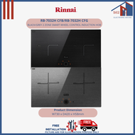 Rinnai RB-7032H CFB/RB-7032H CFG Black/Grey 2 Zone Smart Wheel Control Induction Hob