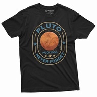 Pluto Neve Forget 1930-2006 T-Shirt Planets Astrology Science Geeky School Tee