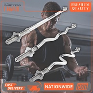 SMART PICKS - 4ft/5ft/6ft Straight Barbell & Curl Barbell Ez Curl Bar Fitness Gym Equipment work out