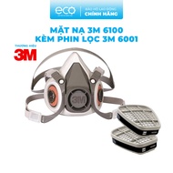 3M 6200 Gas Mask Set with Genuine 3M 6001 Filter