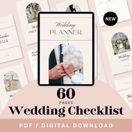 Wedding Planner 2026/2027 PDF, Kahwin checklist, Digital Planner, Minimalist, Murah - softcopy/PDF f