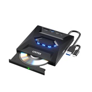 5-in-1 External Optical Drive with USB Hub