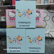 Doraemon piggy bank open and close jumbo key large piggy bank target 10 million 20 million 30 millio