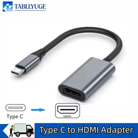 4K Type C to HDMI Compatible Converter USB C to HDMI Video Cable Type-C to HDTV Display Adapter Suit