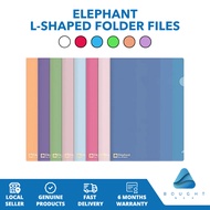 Elephant L-Shaped Folder Files 405A4/410A4 - Durable Polypropylene, 150-180 Micron, Clear, A4 Size