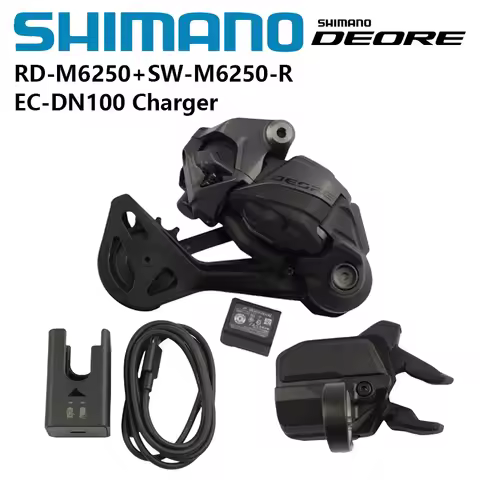 Shimano DEORE 12S Di2 Mini Groupset Including RD-M6250-SGS SW-M6250-R EC-DN100 Charger For MTB Mount