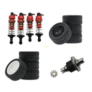 youn Upgrade RC Drift Car Modified Kits Differential Set Front Rear Shock 4pcs Wheel Tyre Assembly P