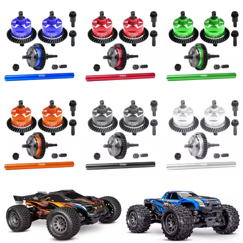 GPM Metal Steel Front Center Rear Differential Set 10780 10760 10760R for TRAXXAS Mini Maxx 107154-1