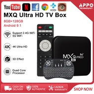 MXQ Pro 4K Android 11.0 TV Box 5G for Non Smart TV Ultra HD Quad Core TV Box 2.4G Wifi 8GB+128GB Sma