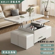 Foldable Tea Table Dual-Use Dining Table Board Lifting Dining Table Guest Collection Household 2 Tea