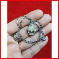 ❦ ✁ ▼ ۞ ♞,♘St. Padre Pio Metal Silver Pendant Necklace