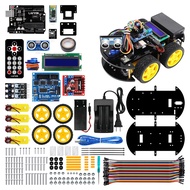 LAFVIN Multi-functional UNO R3 4WD Smart Robot Car Chassis Kit with Tutorial, DIY Programming Robot for Arduino