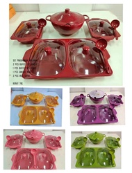 SET PRASMANAN MELAMIN GOLDEN DRAGON/WADAH SAJI MELAMIN/TEMPAT LAUK