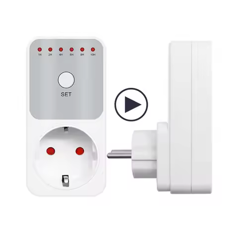 TM04 Count down Timer LED 16A 1h-10h Countdown Timer Switch Socket Outlet Plug-in Time Control for K