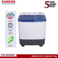Sanken Mesin Cuci 2 Tabung Otomatis - TW882BP / TW9220BU - FREE ONGKIR Jabodetabek