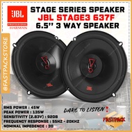 π Original JBL Stage3 637F 6-1/2" 3 Way Coaxial Car Speaker 45W RMS Power 135W Peak Power Car Audio