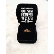 [FREEGIFT] RING DIAMOND CUT STM EMAS 916/22K 2.77G