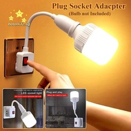 BOLONI12 Test Light Socket, Flexible Rotary E27 Lamp Base, Portable Direct Plug-in Lamp Bulb Extensi