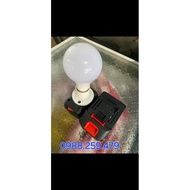 E27 led tail light base with On/Off switch DC 12V-24V, Uses 21V makita battery, 4cm universal batter