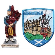 英國風笛蘇格蘭格子裙大門磁鐵+英國 愛丁堡 蘇格蘭笛 蘇格蘭裙燙