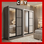 [CSY] Almari 5ft x 6.5ft Wardrobe 衣橱 Type A | Almari Murah Mewah | 2 Plilihan Warna | 𝐅𝐑𝐄𝐄 𝐏𝐄𝐌𝐀𝐒𝐀𝐍𝐆𝐀