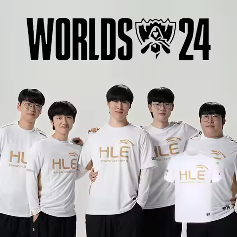 2025 New HLE ESports Club World Finals League of Legends Trendy Fan Support T-Shirt Popular Same Sty
